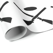 Gekreuzte Wurfscheibenschießenschrotflinten Geschenkpapier (Rolleneckpunkt)