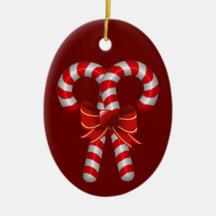 Gekreuzte Zuckerstange-Verzierung Keramikornament