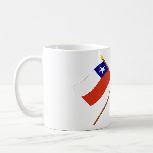 Gekreuzter Chile und Texas-Flaggen Kaffeetasse (Links)