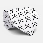 Gekreuzter Felsen hämmert Krawatte (Gerollt)