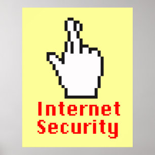 Gekreuzter Finger-Cursor Poster