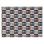 Gekreuzter geometrischer Raum Tischdecke (Vorderseite (Horizontal))