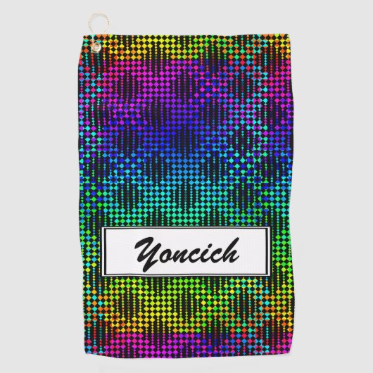 Gekreuzter Gitterzaun von Kenneth Yoncich Golfhandtuch (Vorderseite)