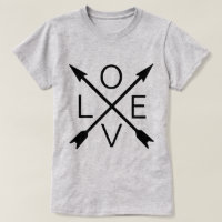 Gekreuzter Pfeil-Liebe-T - Shirt