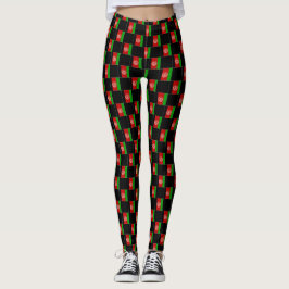 Gekreuztes Afghanistan-Flaggenmuster Leggings