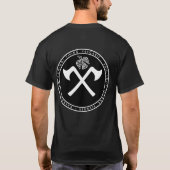 Gekreuztes Axt-Schwarzweiss-Shirt Wikingers T-Shirt (Rückseite)