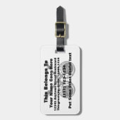 gekreuztes Banjoschwarzes Gepäckanhänger (Vorderseite vertikal)