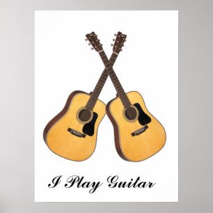 GEKREUZTES GUITARS-POSTERS POSTER