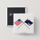 Gekreuztes Liberia und großartige Bassa Button (Vorne & Hinten)