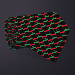 Gekreuztes libysches Flaggenmuster Krawatte