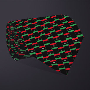 Gekreuztes libysches Flaggenmuster Krawatte