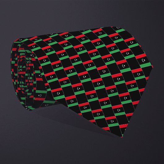 Gekreuztes libysches Flaggenmuster Krawatte