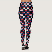 Gekreuztes Muster der Costa Rica-Flagge Leggings (Rückseite)