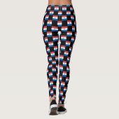 Gekreuztes Paraguay-Flag-Muster Leggings (Rückseite)