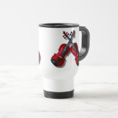 GEKREUZTES ROTES VIOLINS-MUG REISEBECHER (VorderseiteRechts)