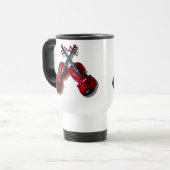GEKREUZTES ROTES VIOLINS-MUG REISEBECHER (Vorderseite Links)