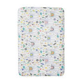 Gekritzel-Alpaka-Muster Badematte (Vorderseite Vertikal)