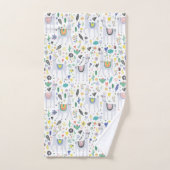 Gekritzel-Alpaka-Muster Badhandtuch Set (Handtuch)