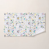 Gekritzel-Alpaka-Muster Badhandtuch Set (Handtuch)