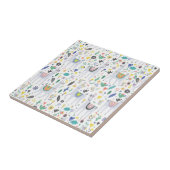 Gekritzel-Alpaka-Muster Fliese (Seite)