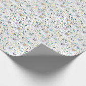 Gekritzel-Alpaka-Muster Geschenkpapier (Ecke)