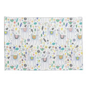 Gekritzel-Alpaka-Muster Kissenbezug (Rückseite-Rechts)