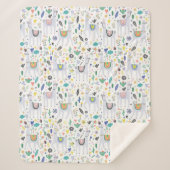 Gekritzel-Alpaka-Muster Sherpadecke (Vorderseite)