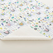 Gekritzel-Alpaka-Muster Sherpadecke (3/4)