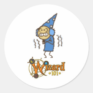 Gekritzel-Aufkleber des Eis-Wizard101 Runder Aufkleber