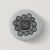 Gekritzel-Blume Button (Vorderseite)