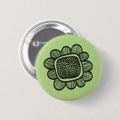 Gekritzel-Blume Button (Vorne & Hinten)
