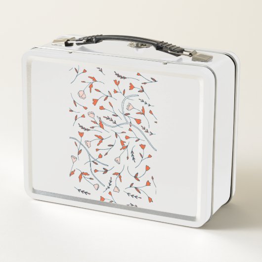 Gekritzel-Blume - personalisierter Metall Brotdose (Rückseite)