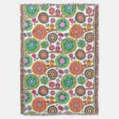 Gekritzel-Blumen-Hintergrundmuster Decke (Vorderseite Vertikal)