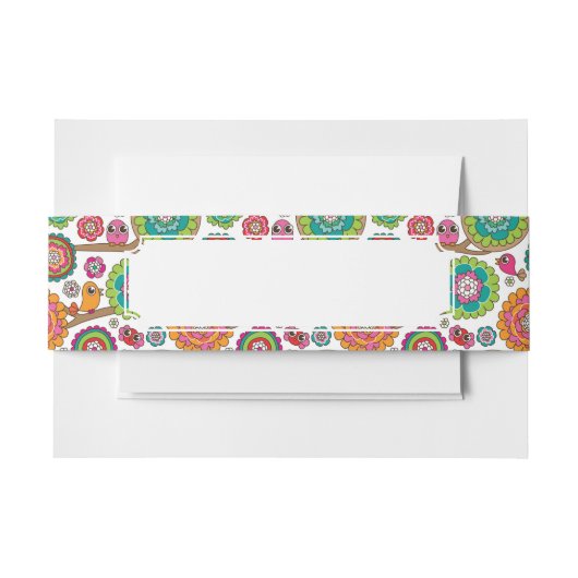 Gekritzel-Blumen-Hintergrundmuster Einladungsbanderole (Vorderseite Beispiel)