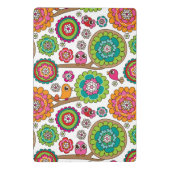 Gekritzel-Blumen-Hintergrundmuster Mini Klemmbrett (Rückseite)