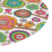 Gekritzel-Blumen-Hintergrundmuster Schneidebrett (Ecke)