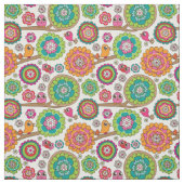 Gekritzel-Blumen-Hintergrundmuster Stoff (Muster)