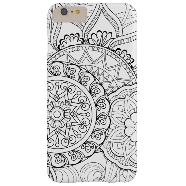 Gekritzel-Blumen und Mandalas Case-Mate iPhone Hülle (Rückseite)
