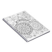 Gekritzel-Blumen und Mandalas Notizblock (Rechte Seite)