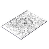 Gekritzel-Blumen und Mandalas Notizblock (Linke Seite)