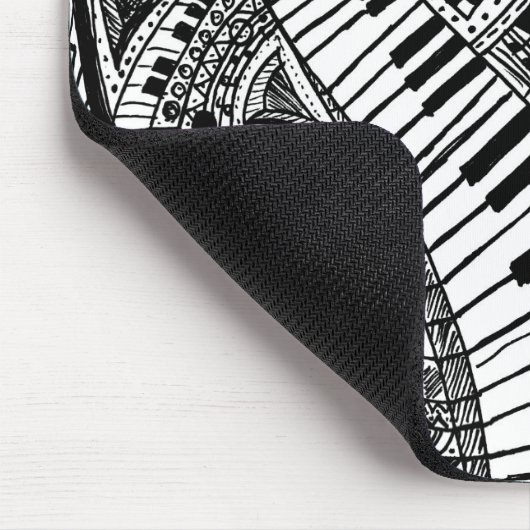 Gekritzel der klassischen Musik mit Mousepad (Ecke)