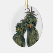 Gekritzel DODO Liebe-Vögel Keramikornament (Rechts)