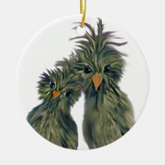 Gekritzel DODO Liebe-Vögel Keramikornament