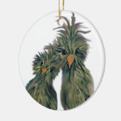 Gekritzel DODO Liebe-Vögel Keramikornament (Links)
