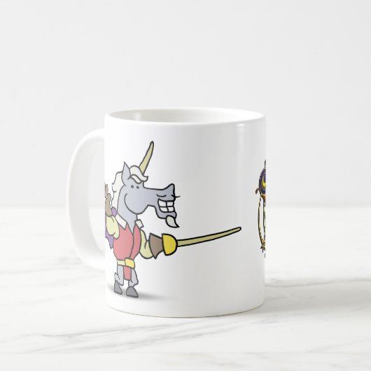 Gekritzel duellierendes Diego des Zauberer-101 Kaffeetasse (Vorderseite Links)