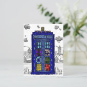 Gekritzel einer Polizei-Telefonzelle des blauen Postkarte (Stehend Vorderseite)