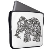 Gekritzel-Elefant Laptopschutzhülle (Vorne Rechts)