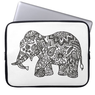 Gekritzel-Elefant Laptopschutzhülle
