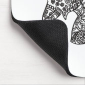 Gekritzel-Elefant Mousepad (Ecke)