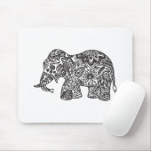 Gekritzel-Elefant Mousepad (Mit Mouse)